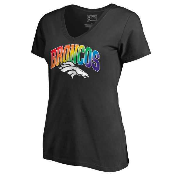Women's Denver Broncos NFL Pro Line by Fanatics Branded Black Plus Sizes Pride T-Shirt,We sell and wholesale Women's Denver Broncos NFL Pro Line by Fanatics Branded Black Plus Sizes Pride T-Shirt on line form chian!